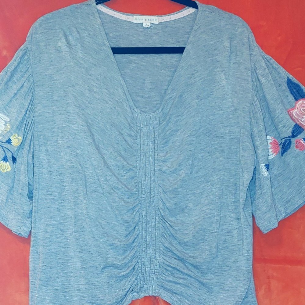 Casual Pull Over Cotton/Poly  Blouse